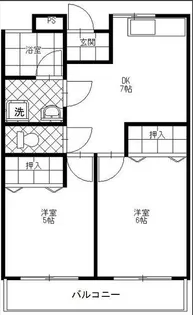 長田早苗マンション【3階】の間取り