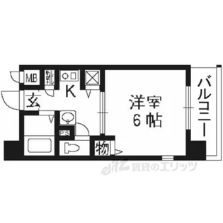 エステムコート京都河原町プレジール【8階】の間取り