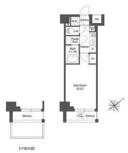 東京都目黒区中目黒1【マンション】の間取り