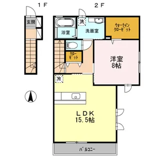 東京都練馬区南田中1【アパート】の間取り