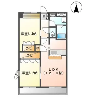 リバティー【2階】の間取り