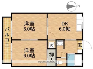 ノーブルビレッヂII【1階】の間取り