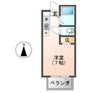 1Rの間取り画像