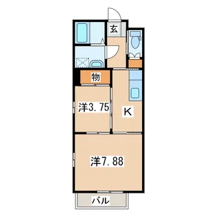 岩手県盛岡市城西町【アパート】の間取り