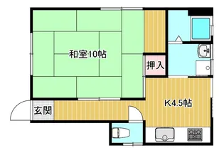 若林アパート【1階】の間取り