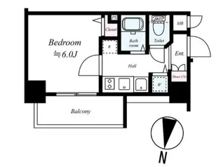 プレサンス梅田北パワーゲート【5階】の間取り