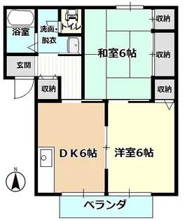 岡山県総社市総社【アパート】の間取り