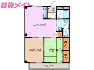 エスパシオ桜 B棟【1階】の間取り