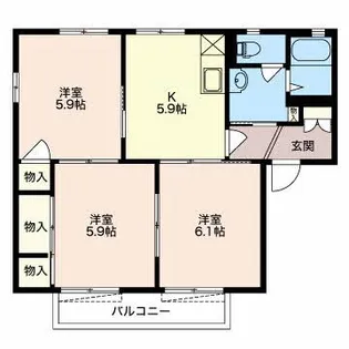 フレグランスワタナベ B【2階】の間取り