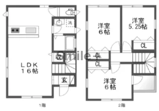 岡山県岡山市北区高柳西町【一戸建】の間取り