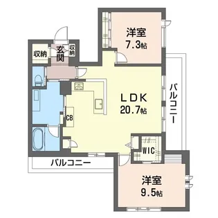 ミレアージュ【2階】の間取り