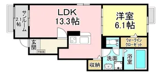 福岡県北九州市小倉南区朽網東6【アパート】の間取り
