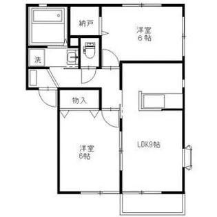 ハイツ・シャルムD【2階】の間取り