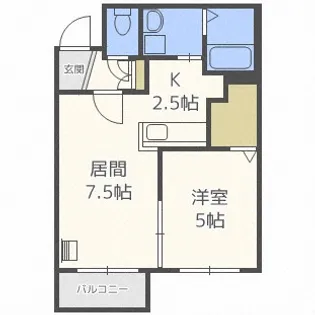 ルフェリ南郷【2階】の間取り