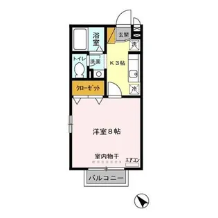 グリーンパレスHIROSE 壱番館【1階】の間取り