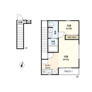 Azul千代田II【2階】の間取り