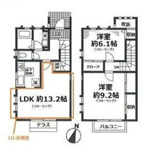 神奈川県横浜市神奈川区松見町1【一戸建】の間取り