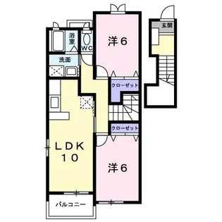 エスタシオン A【2階】の間取り