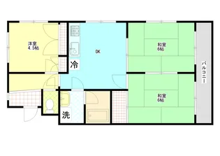 コーポ杉山A棟【4階】の間取り