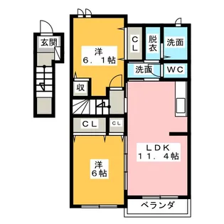 ジョリ テール【2階】の間取り