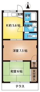 朝日コーポA棟【2階】の間取り