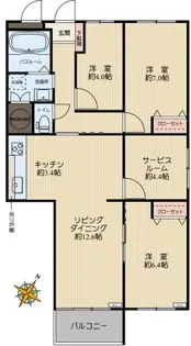 パーク・ハイム白山【2階】の間取り