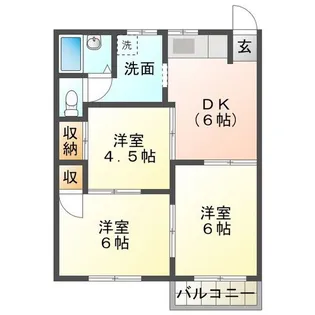 友コーポラス A棟【2階】の間取り