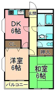 東京都足立区六月2【マンション】の間取り