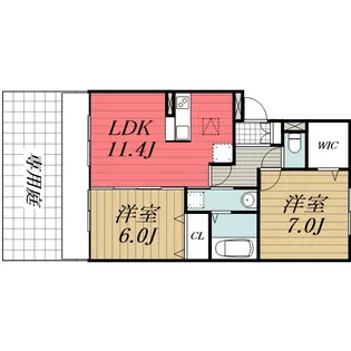 千葉県山武市津辺【アパート】の間取り