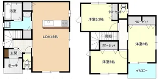 宮城県仙台市若林区六十人町【一戸建】の間取り