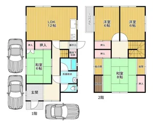 滋賀県高島市安曇川町青柳【一戸建】の間取り