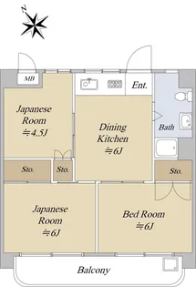 下高井戸ハイム【3階】の間取り