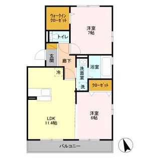 千葉県千葉市中央区浜野町【アパート】の間取り