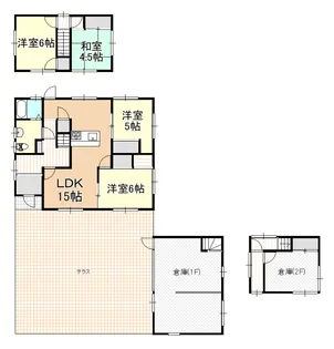 岡山県瀬戸内市邑久町北島【一戸建】の間取り