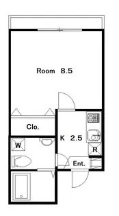 アミティ館内二番館【4階】の間取り