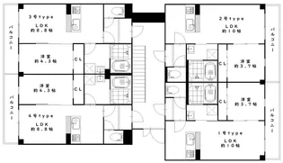 2LDKの間取り画像