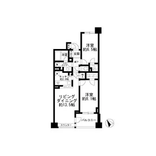 神奈川県横浜市中区山下町【マンション】の間取り