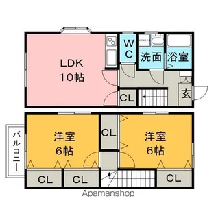 クローバー岡【1階】の間取り