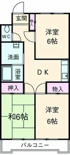 フラット座間【4階】の間取り