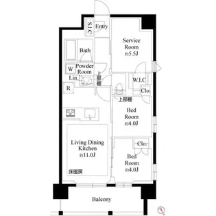 プレシス上福岡【4階】の間取り