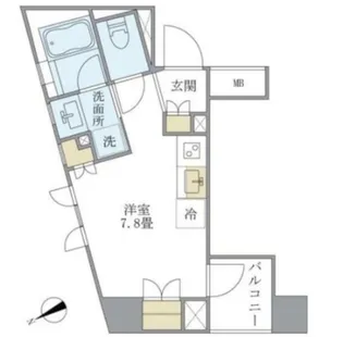 東京都中央区新富1【マンション】の間取り