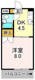 大阪府大阪市平野区背戸口5【マンション】の間取り