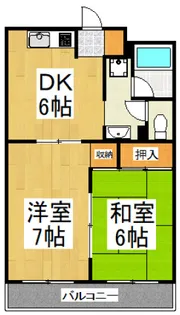 2DKの間取り画像