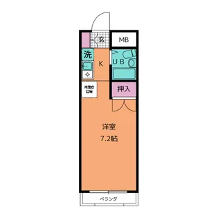 サンハイツ御幸【4階】の間取り