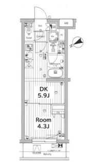 東京都新宿区富久町【マンション】の間取り