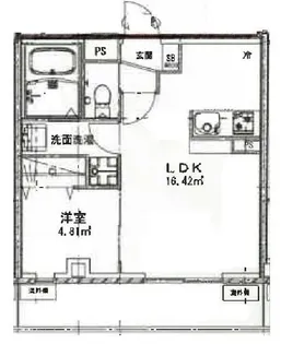 1LDKの間取り画像