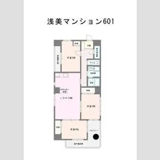 浅美マンション【6階】の間取り