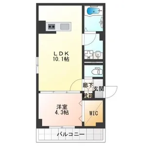 ソリティア鶴見橋【1階】の間取り