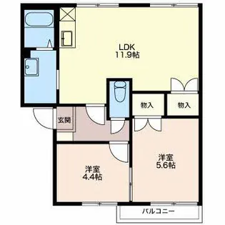 フレグランス府中C【2階】の間取り