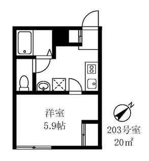 早稲田鶴巻IMAハウス【2階】の間取り